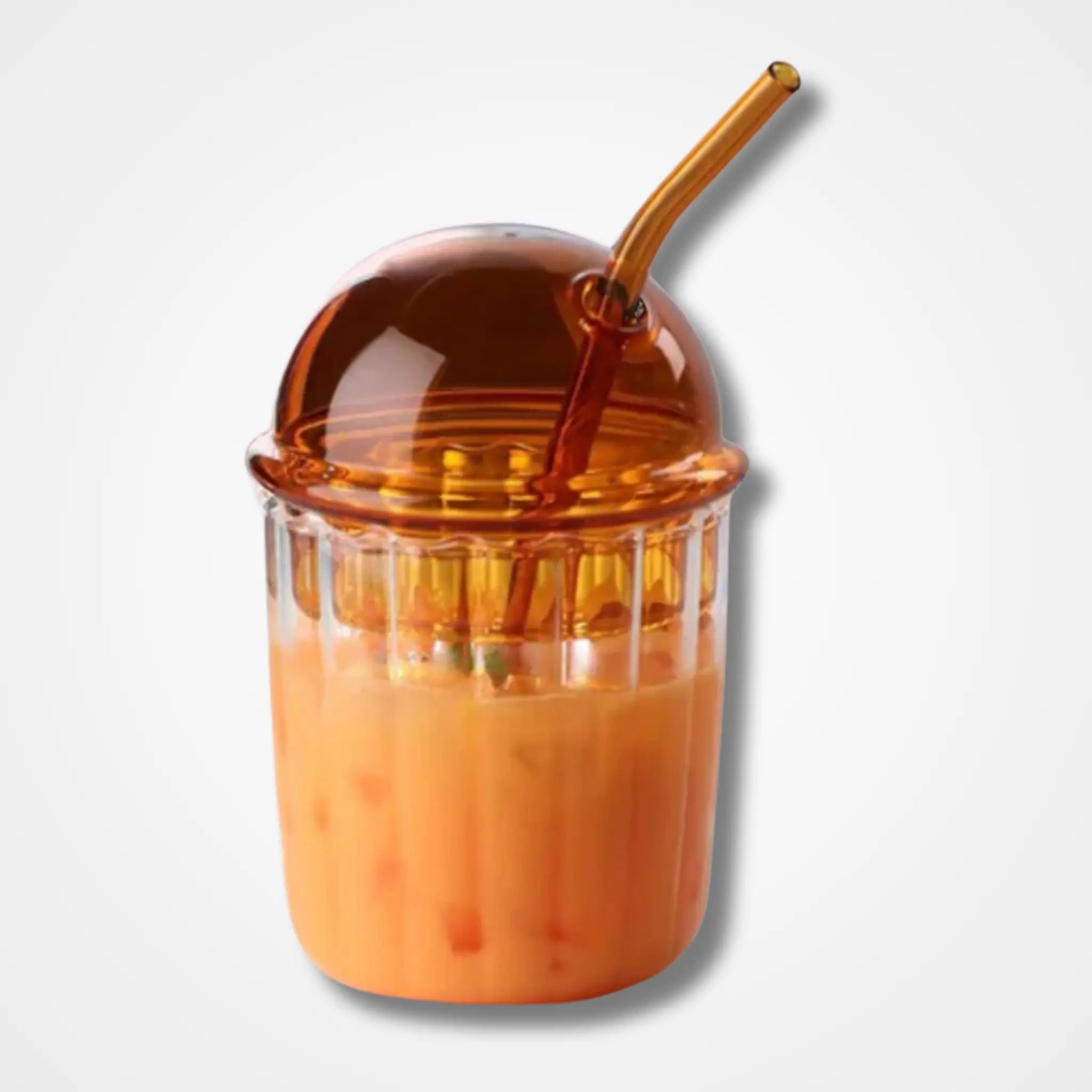 Dome Lid Glass Tumbler - osbshop.pk