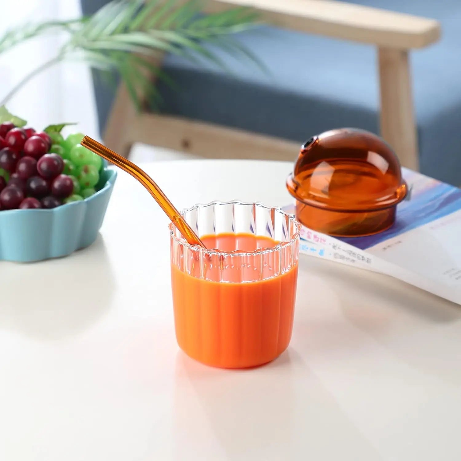 Dome Lid Glass Tumbler - osbshop.pk