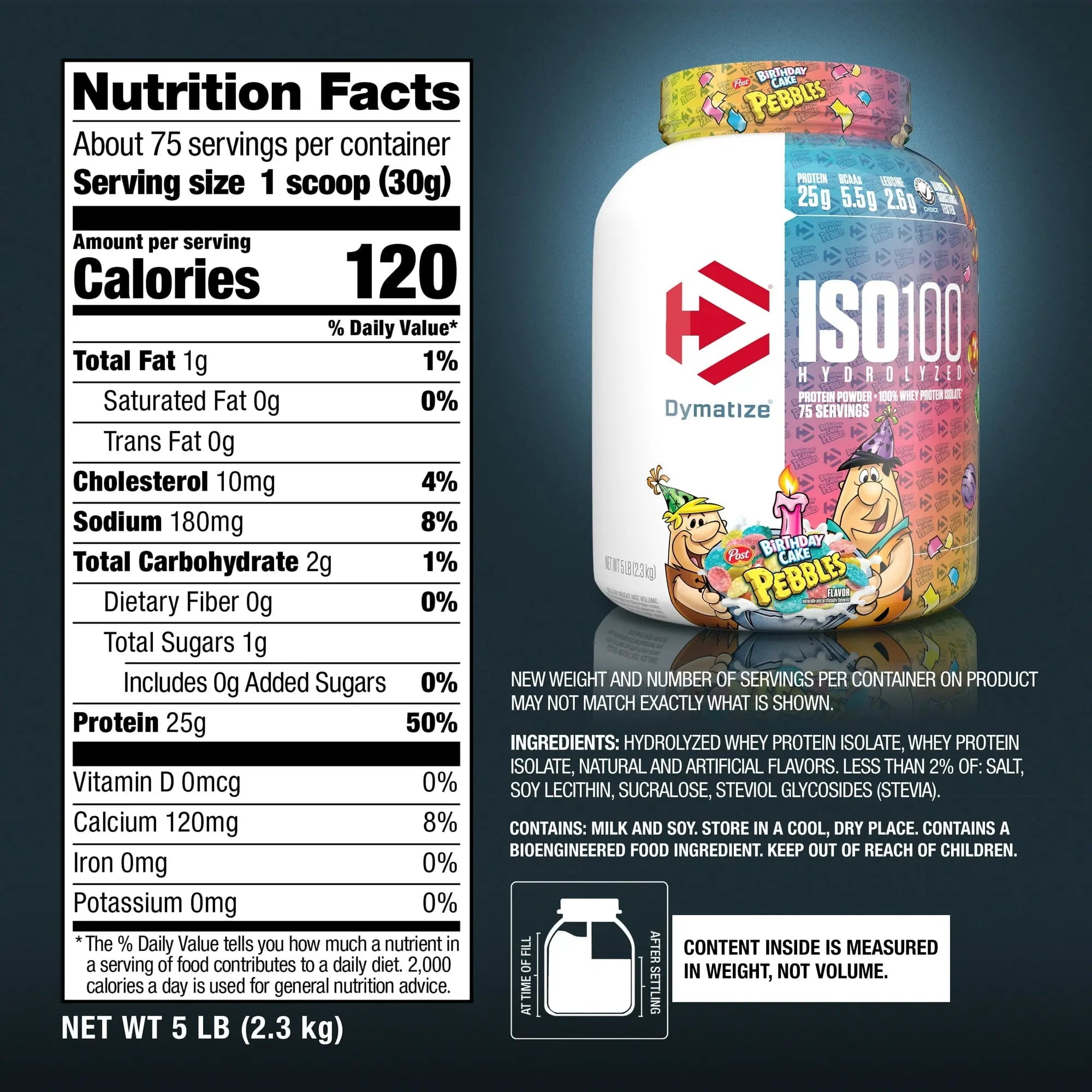Dymatize Whey Isolate Birthday Cake, 5 lb - osbshop.pk