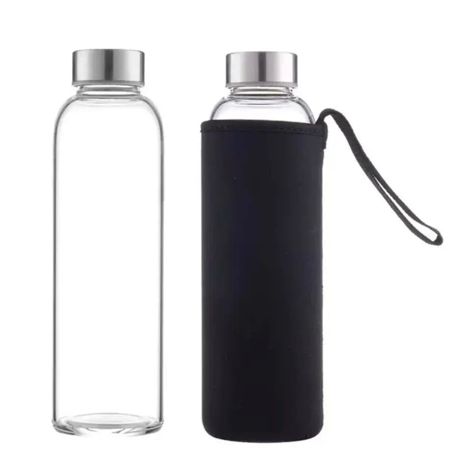 Glass Bottle with Pouch - osbshop.pk