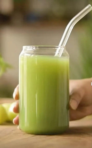 Glass Can Mug with Straw without cap - osbshop.pk