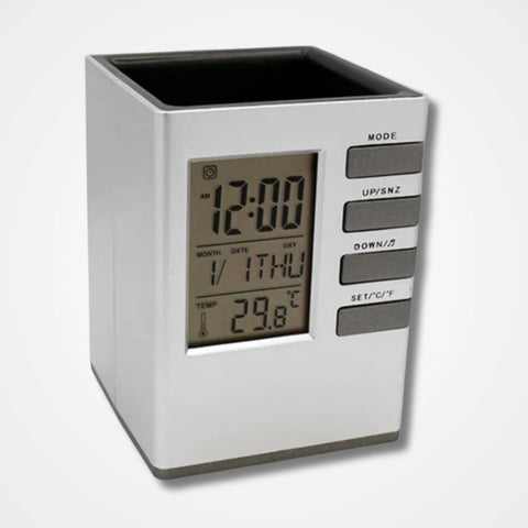 Table Clock with Pen Holder - osbshop.pk