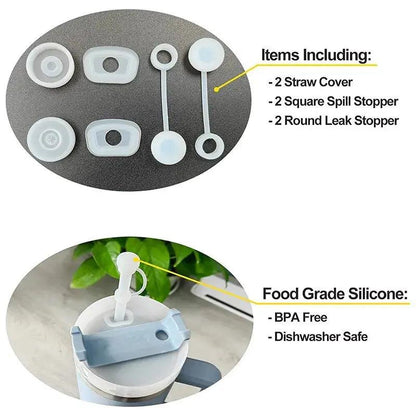 1Set Straw Cover Spill Stopper 3 Piece