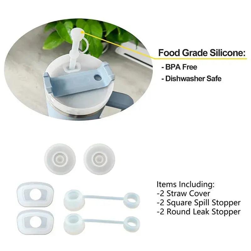 1Set Straw Cover Spill Stopper 3 Piece