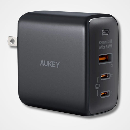 Aukey Omnia II Mix 65W 3-Port PD Wall Charger osbshop.pk