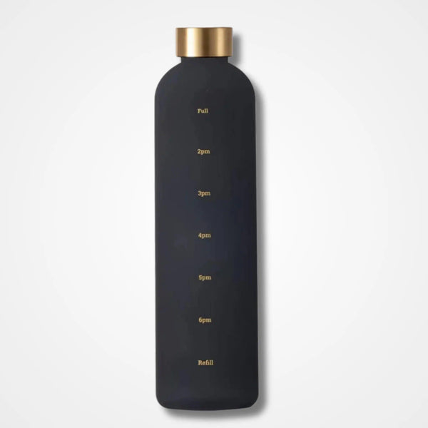 Frosted 1 Litre Motivational Bottle with Golden cap Premium