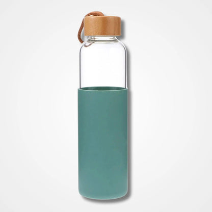 Glass Bottle with Bamboo Cap