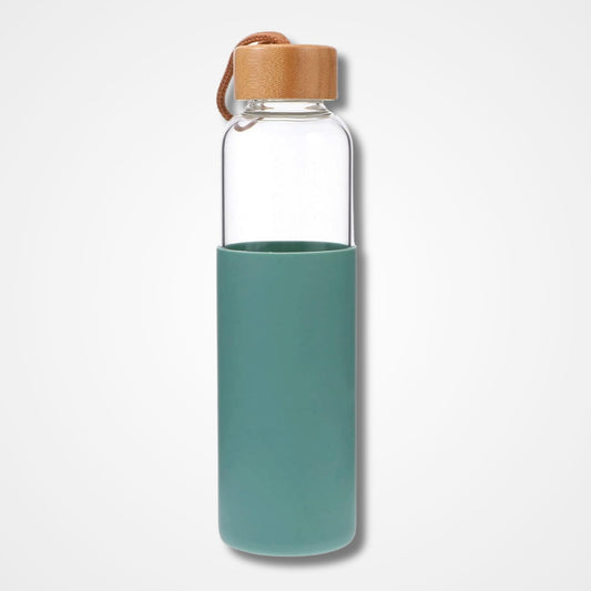 Glass Bottle with Bamboo Cap