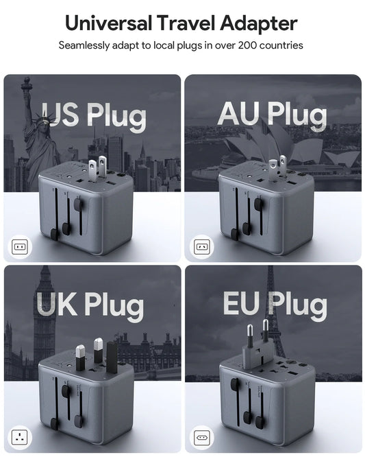 Aukey Travel Mate 35w Universal Travel Adapter