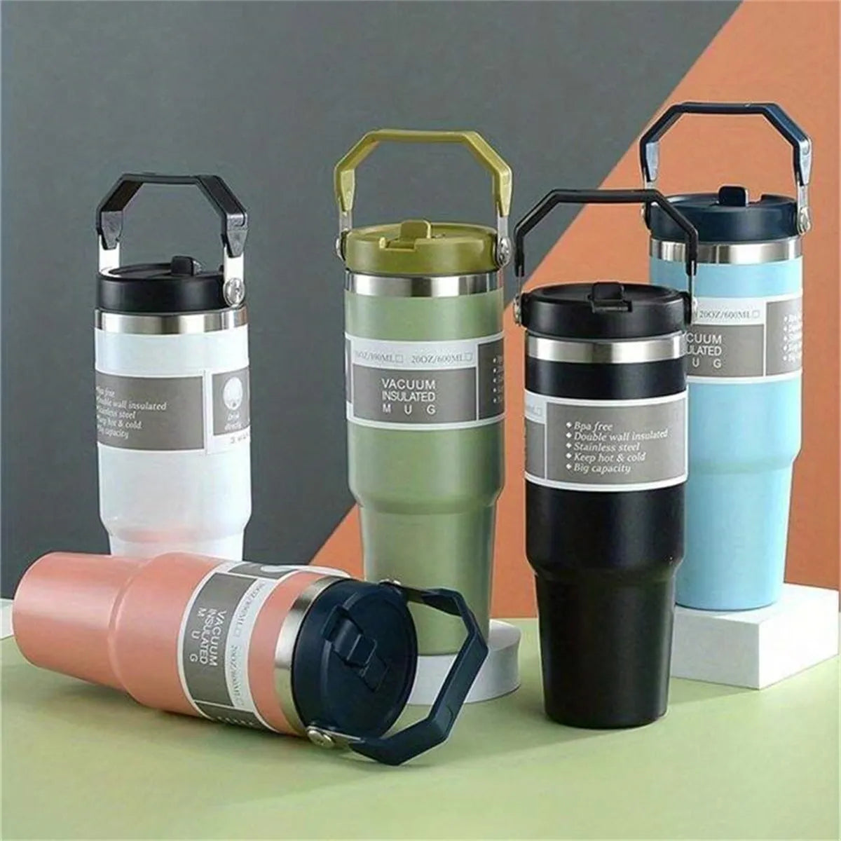 30oz Vacuum Tumbler with Lid Stainless Steel