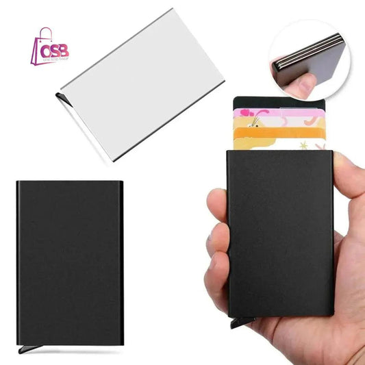Steel Black POP-UP Card Holder
