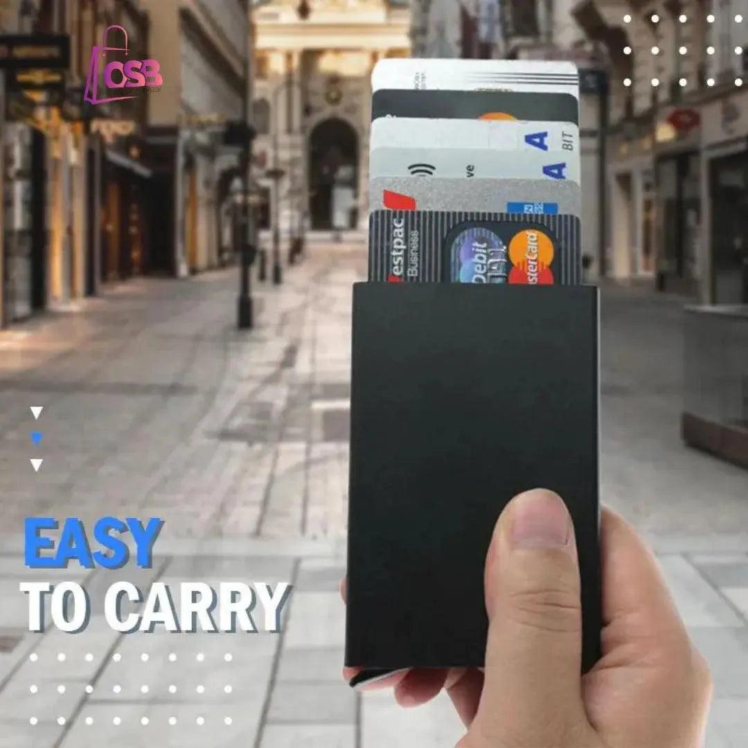 Steel Black POP-UP Card Holder