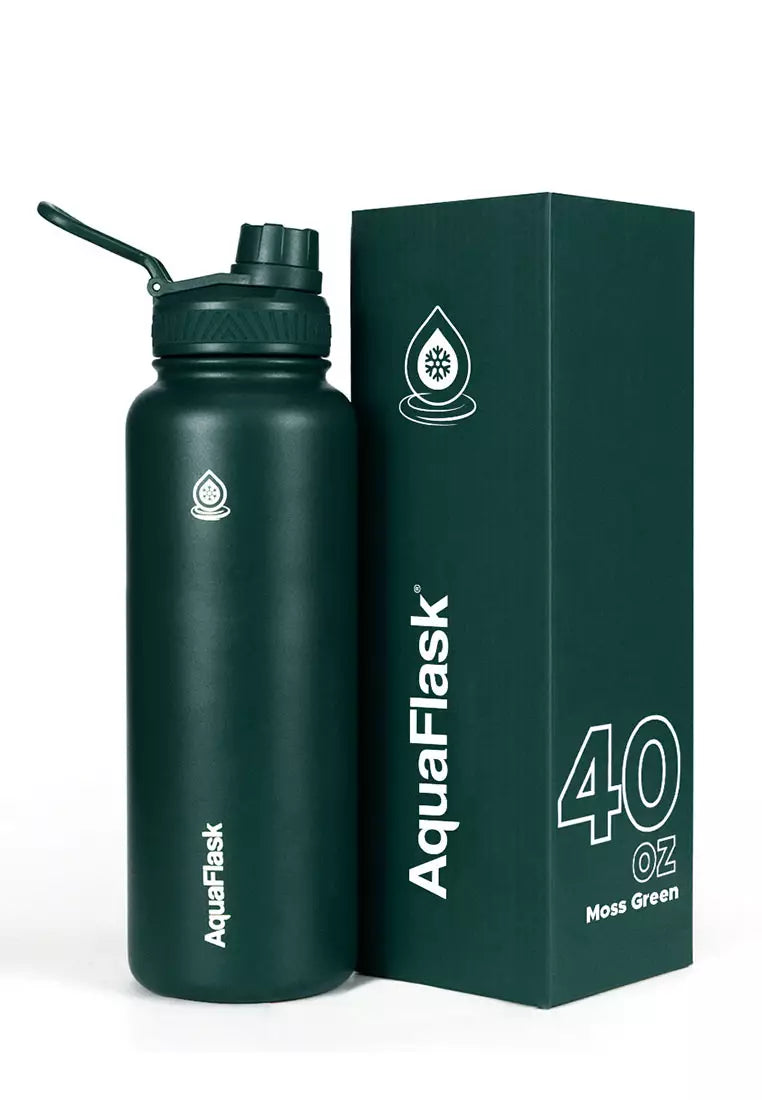 AquaFlask Original Vacuum Bottles (40oz) Moss Green