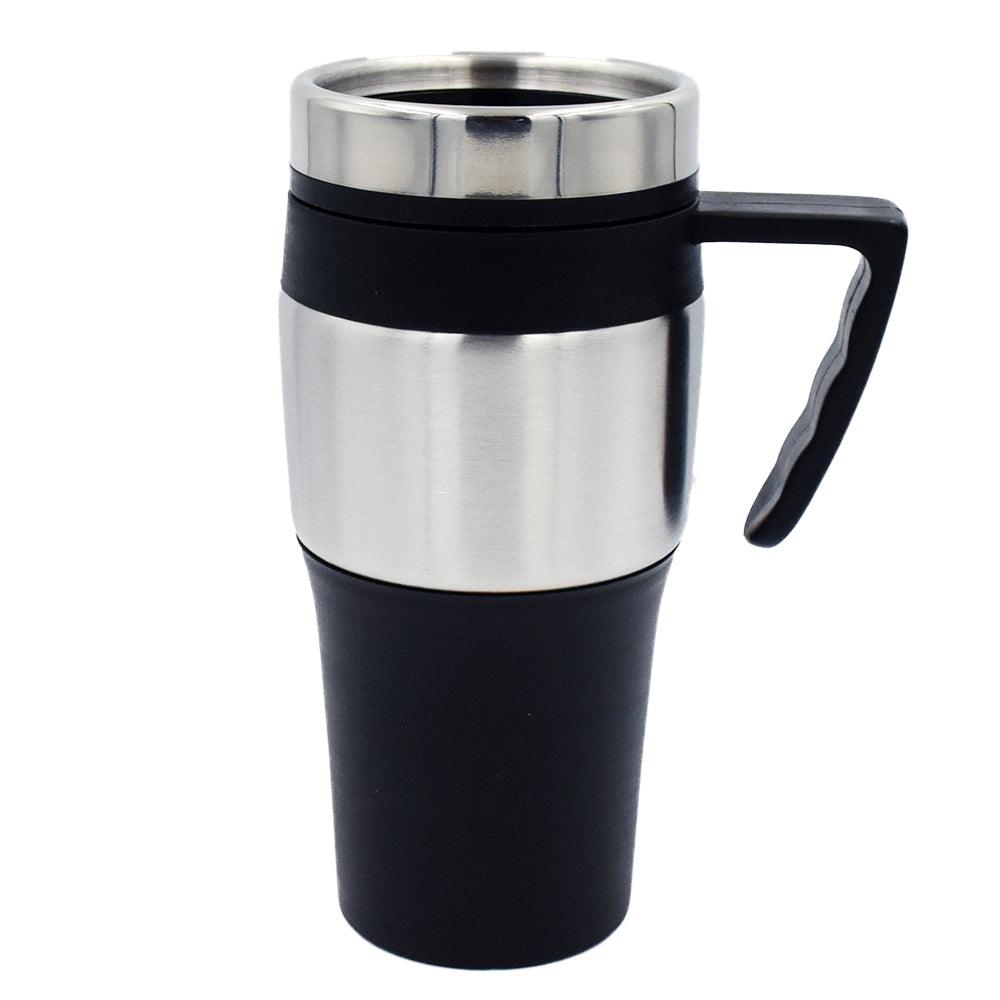 Black Stainless Steel with Silver Cap Tumbler Mug - OSB