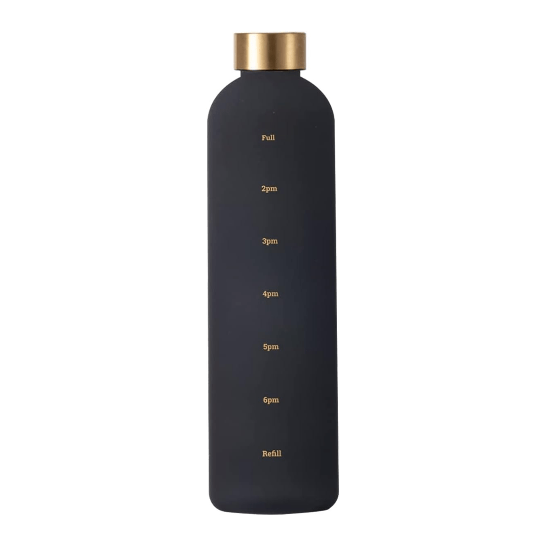 Frosted 1 Litre Motivational Bottle with golden cap premium - OSB