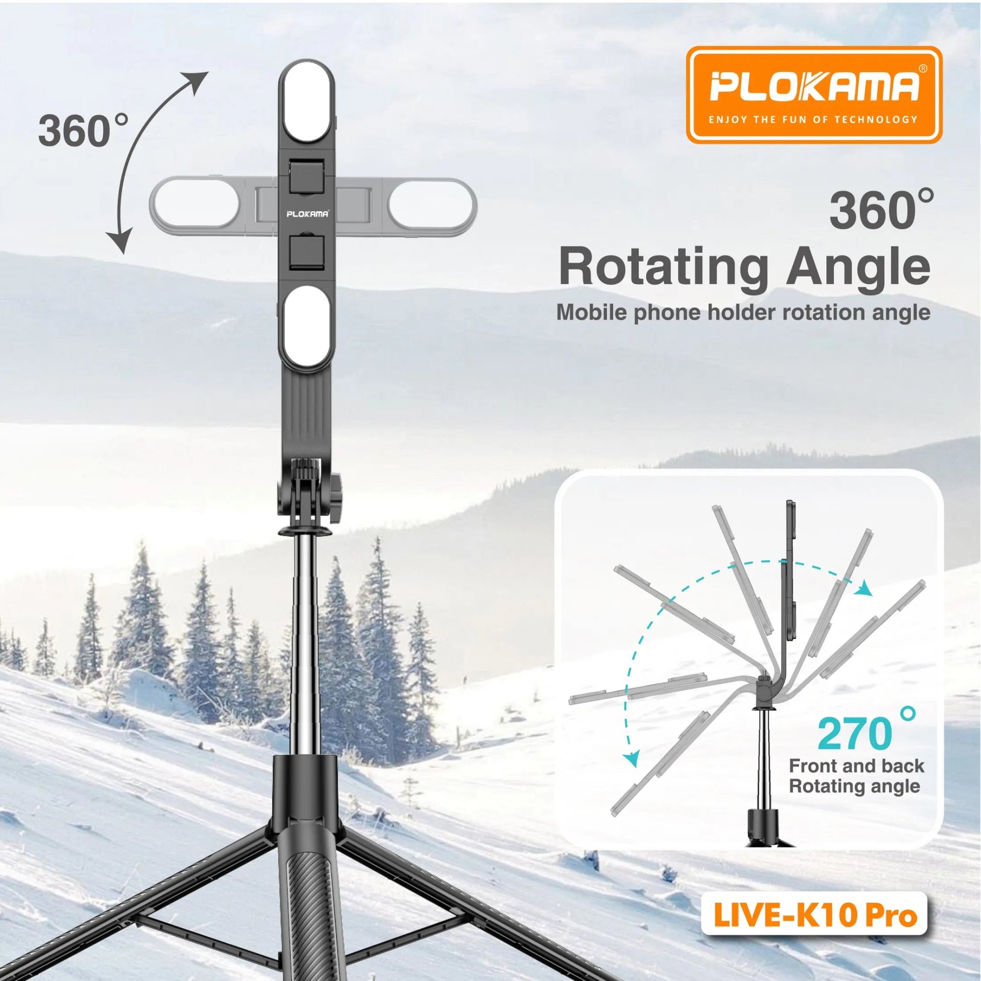 Live K10 PRO 6.5 Feet / 200CM Tripod Stand - OSB