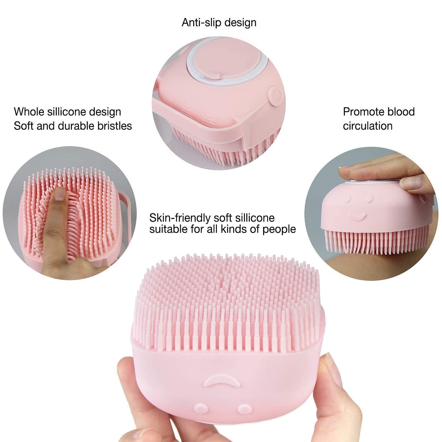 Soft Silicone Shampoo Scalp Shower Hairbrush - OSB