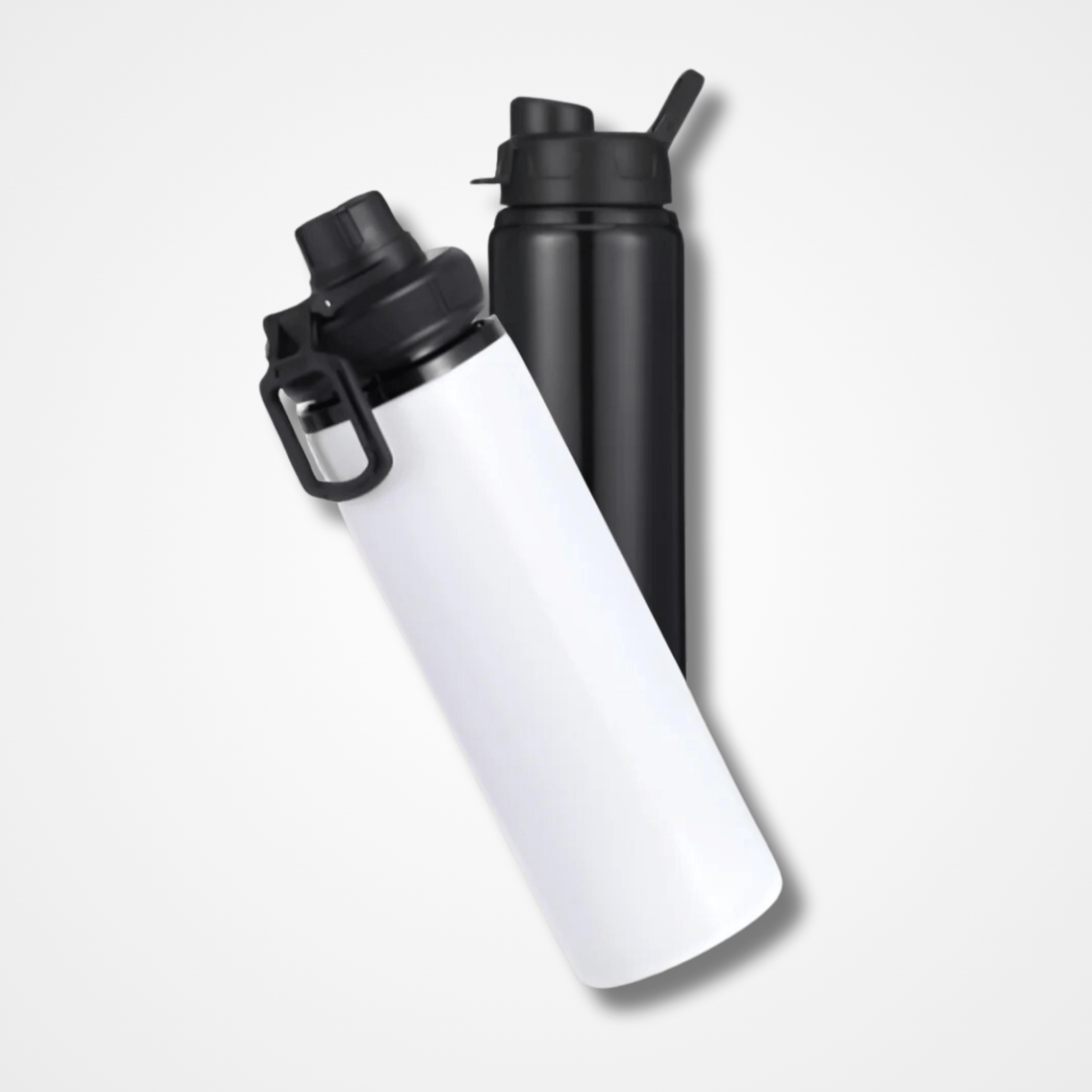 Stainless Steel Bottle Black Plastic Cap - OSB