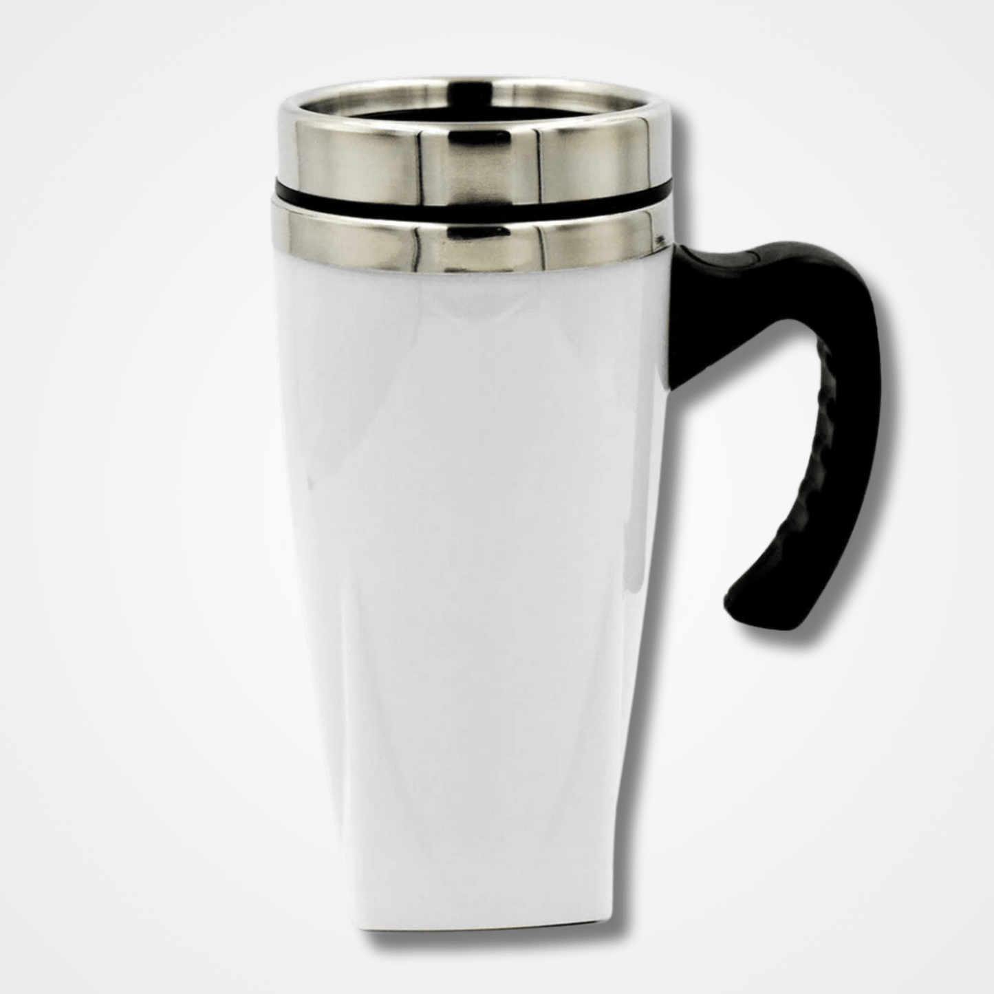 White Glossy Stainless Steel Tumbler Mug - OSB