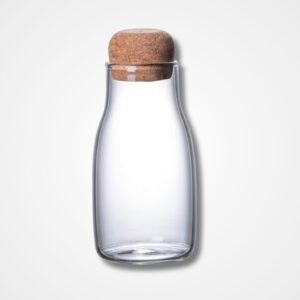 Clear Glass Storage Jar With Cork Lid