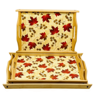 Printed Wooden Tray Set 3