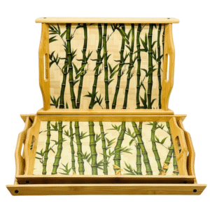 Printed Wooden Tray Set 3