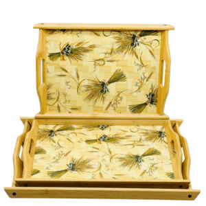Printed Wooden Tray Set 3