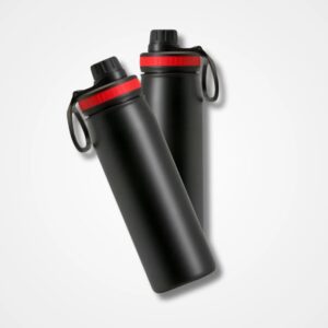 Black Sports Bottle Stainless Steel
