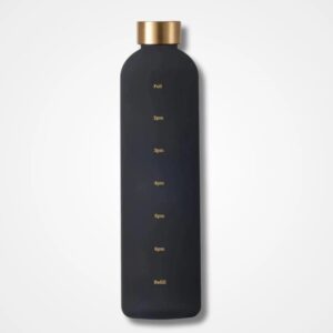Frosted 1 Litre Motivational Bottle with Golden cap Premium