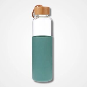 Glass Bottle with Bamboo Cap