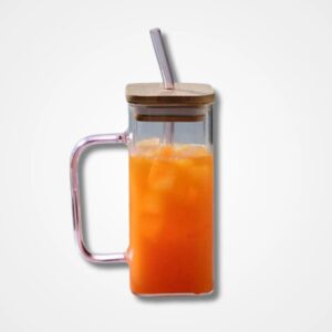 Glass Mug With Handle Set Of 2