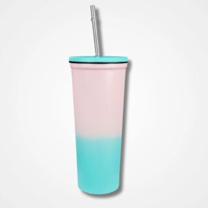 Hydra Gear Metal Glass Stainless Steel Tumbler With Straw