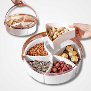 Divided Serving Tray with Lid and Handle