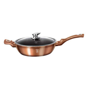 Deep Frying Pan With Lid (3.8 L) Rose Gold