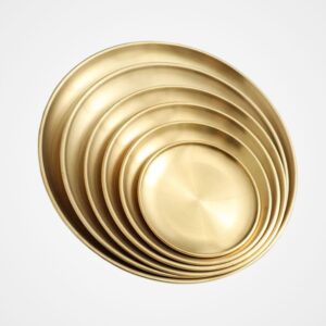 Round Golden Plate