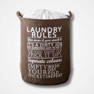 Brown Foldable Laundry Bag